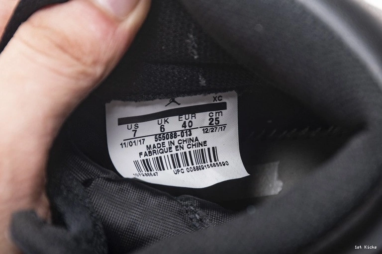 OG  1 555088-013 Retro Black Gray Air Shadow Jordan High 0313